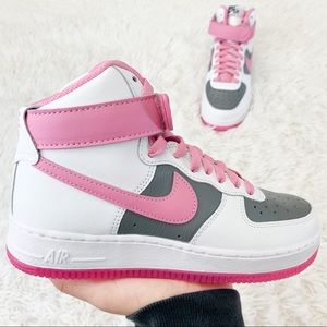 🤍💕 New Nike Air Force 1 High White Pink Sneakers